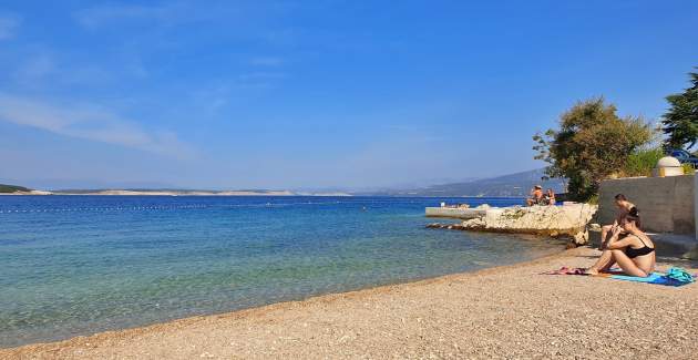 Apartment Tiha Lili 1 – 10 m vom Strand, Meerblick