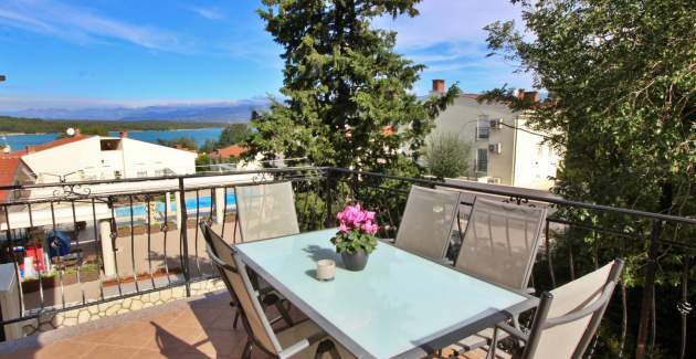 Apartment Ivanka A6 – Balkon und Meerblick