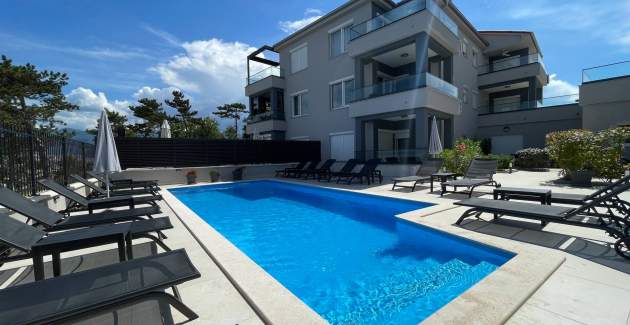 Apartman Punta Šilo A10 – bazen i pogled more