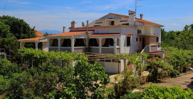 Apartment Srdoc – Terrasse und Meerblick