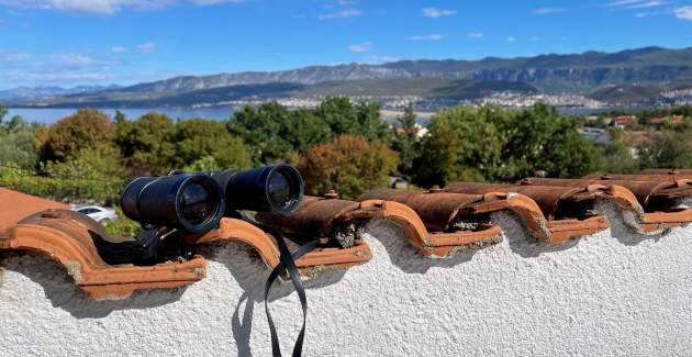 Apartment Srdoc – Terrasse und Meerblick