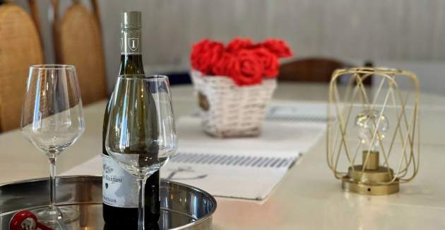 Apartment Srdoc – Terrasse und Meerblick