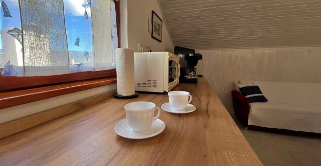 Apartment Srdoc – Terrasse und Meerblick
