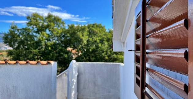Apartment Srdoc – Terrasse und Meerblick