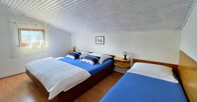Apartment Srdoc – Terrasse und Meerblick