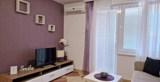 Apartment Brnic AQ 1 – mit Balkon, 90 m vom Strand entfernt