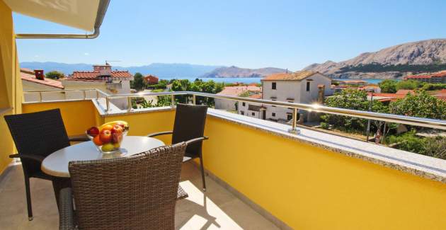 Charmantes Apartment Brnić Nr.7 - mit Balkon und Meerblick