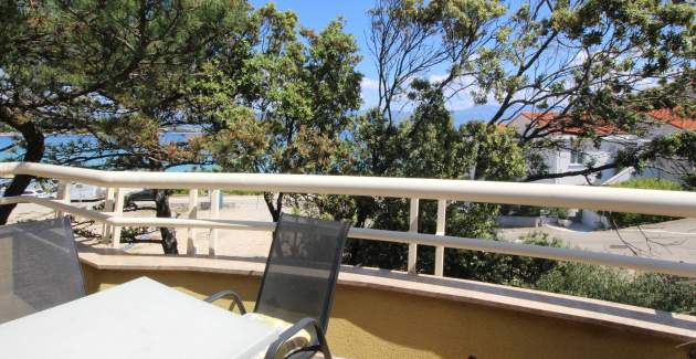 Apartment Mrkus more - mit Balkon und Meerblick, in Strandnähe