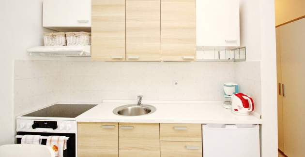 Studio-Apartment Rozman Beach – strandnah, mit Terrasse