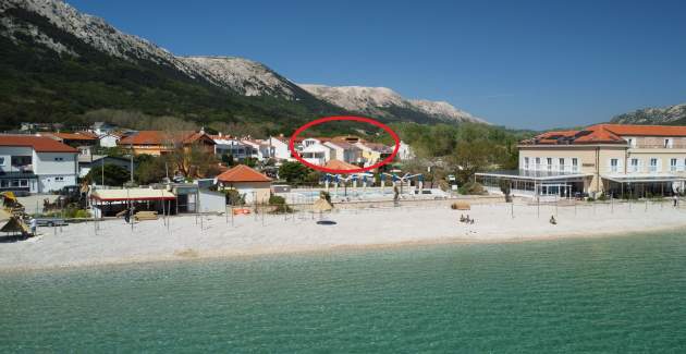Studio-Apartment Rozman Beach – strandnah, mit Terrasse