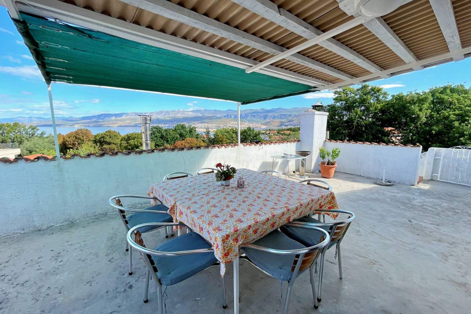 Apartment Srdoc – Terrasse und Meerblick