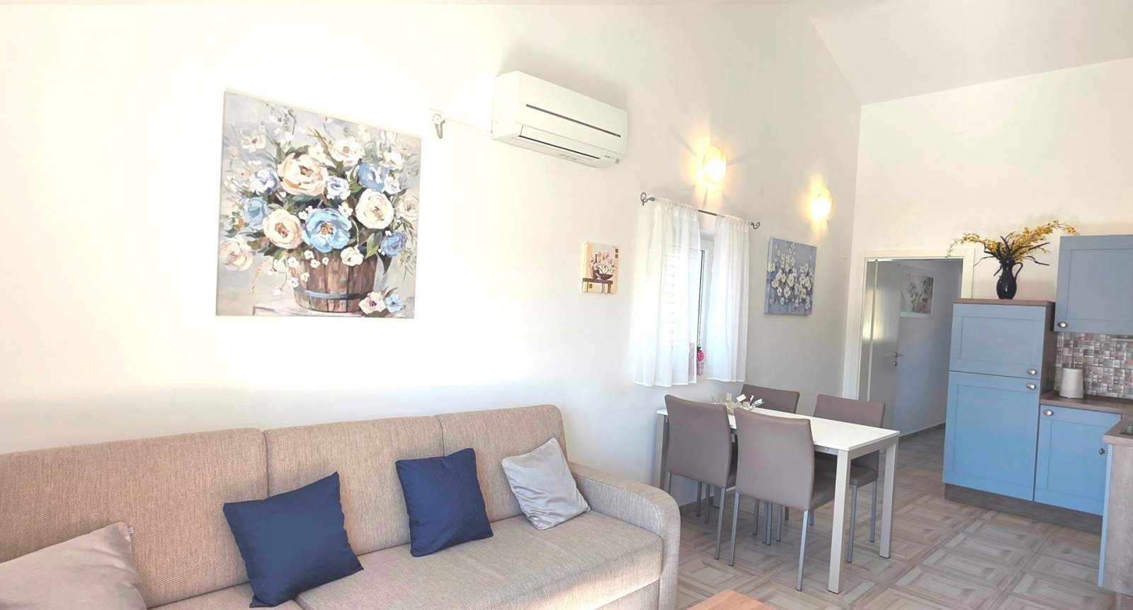 Apartment Cugalj – mit Balkon, im 2. Stock, 300 m vom Strand